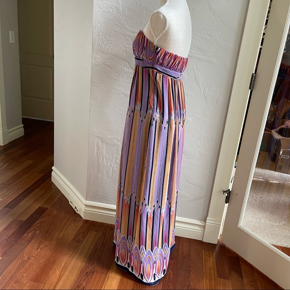 Karlie Boho Strapless Maxi Silhouette Dress Size: Medium‎ - Picture 3 of 10